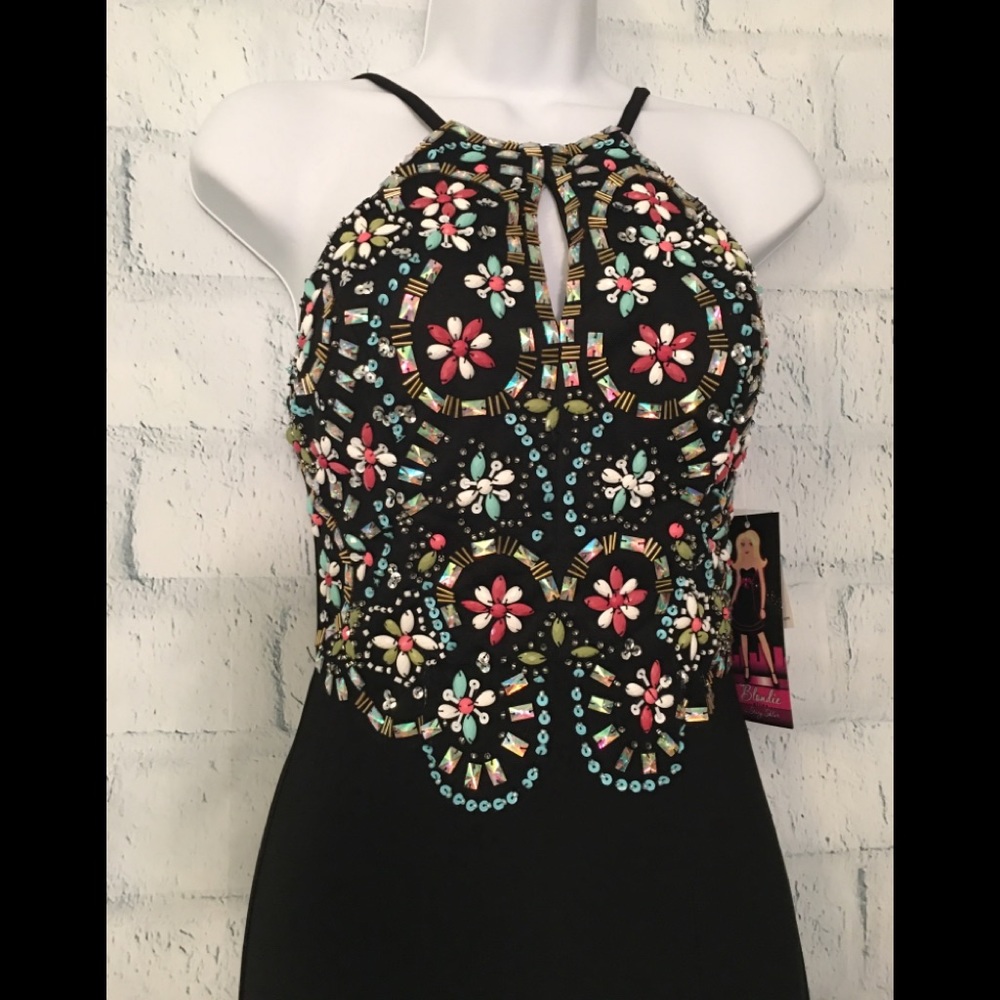NWT Beaded Top Evening Dress